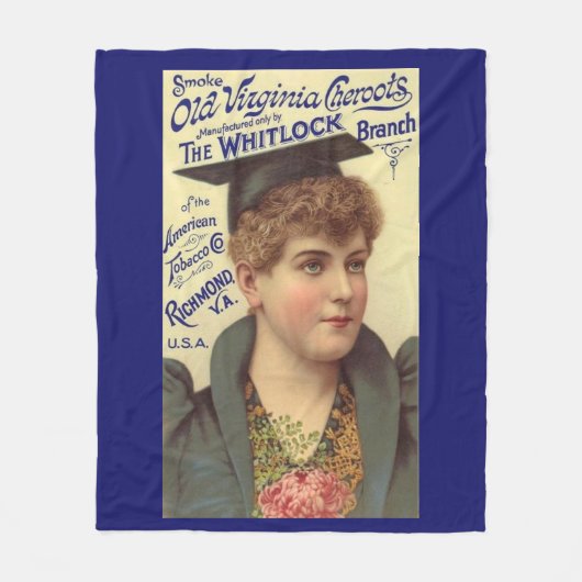1890年代のオールドバージニア・チェロート広告 フリースブランケット (正面)