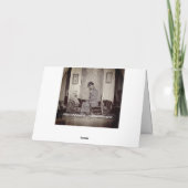 1890年代のクロスドレッシングマンは病気のカードの写真をよく得る カード (裏面)