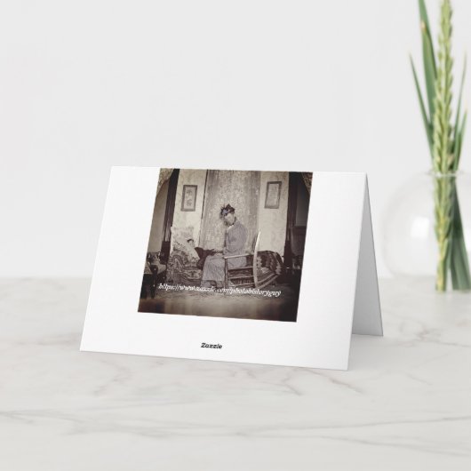 1890年代のクロスドレッシングマンは病気のカードの写真をよく得る カード (裏面)