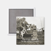 1890年代のジャック・ラッセル・テリア犬の男の愛の写真 マグネット (正面/裏面)