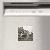 1890年代のジャック・ラッセル・テリア犬の男の愛の写真 マグネット (インサイチュ (食洗機))