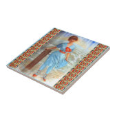 1890年代のビクトリアン女性がビーチ タイル (側面)