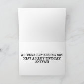 1890年代のヴィンテージおもしろい写真は哀れな老人 カード (内部)