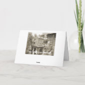 1890年代のヴィンテージの写真の家の暖まる移動 カード (裏面)