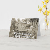 1890年代のヴィンテージの写真の家の暖まる移動 カード (黄色い花)