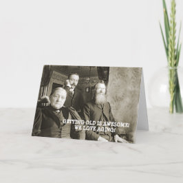 1890年代のヴィンテージ写真 笑えるほど悲しい老人 カード