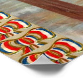 1890年代の女ビクトリアン性のビーチプリント ポスター (角)