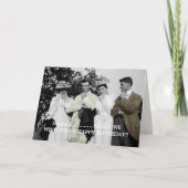 1890年代の小人男性、着飾った女性誕生日カード カード (正面)