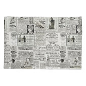 1890年代の広ビクトリアン告新おもしろい聞広告グラフィックス 枕カバー (裏面-左)