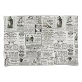 1890年代の広ビクトリアン告新おもしろい聞広告グラフィックス 枕カバー (正面右)