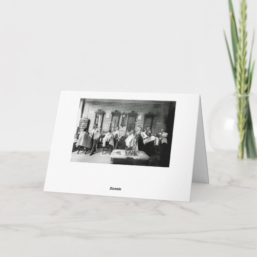 1890年代の理髪店の人の内部のヘアーサロンの理容師 カード (裏面)