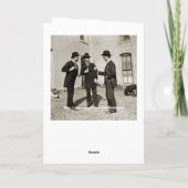 1890年代の男性がビールハッピーバースデー おもしろい カード (裏面)