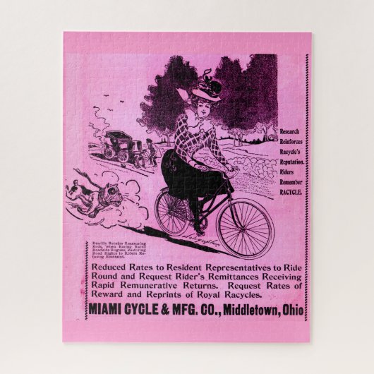 1890年代の自転車及び自転車 ジグソーパズル (縦)
