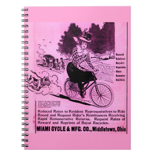 1890年代の自転車及び自転車 ノートブック (正面)