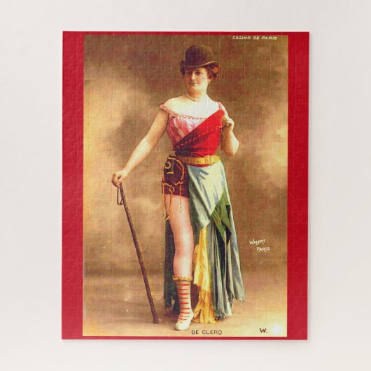 1890年代のDe Clercq Entertainer at Casino de Paris ジグソーパズル (縦)