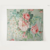 1890年代イギリスのヴィンテージ生地 ローズ&デイジー タペストリー (正面(横))