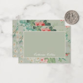 1890年代イギリス ヴィンテージ生地 ローズ＆デイジー ノートカード (正面/裏面インサイチュ)