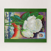 1890年代バラカタログイラストレーションホワイトローズ ジグソーパズル (横)