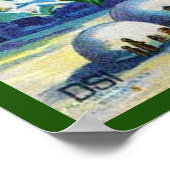 1890年代バラカタログイラストレーションホワイトローズ ポスター (角)