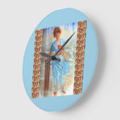 1890年代ビクトリアンのビーチ ラージ壁時計 (傾斜)