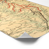 1890年代フィラデルフィア、ウィルミントン、ボルチモアの地図 ポスター (角)