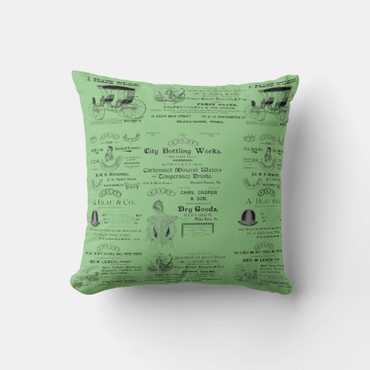 1890年代ペンシルバニア広告州ウィルクス・バレ クッション (正面)