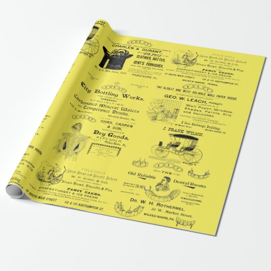 1890年代ペンシルバニア広告州ウィルクス・バレ ラッピングペーパー (アンロールド)
