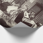 1890年代メンズ理容師ショップヘアサロン写真 ラッピングペーパー (角)