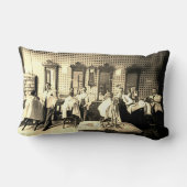 1890年代メンズ理容師ショップヘアサロン写真 ランバークッション (裏面)