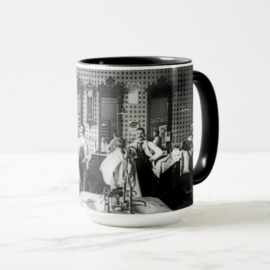 1890年代メンズ理髪店のヘアーサロンの写真 マグカップ (正面右)