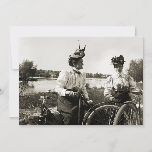 1890年代自転車旅行招待状女ビクトリアン性時代 招待状 (正面)