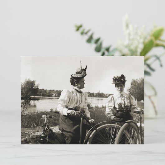 1890年代自転車旅行招待状女ビクトリアン性時代 招待状 (スタンド正面)