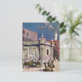 1890年代 ヴィンテージ トリポリ リビア 水彩画 ポストカード (スタンド正面)