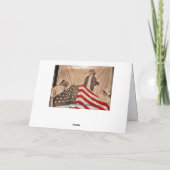 1890年頃のアメリカ国旗の写真と引用文 カード (裏面)