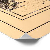 1890年頃のコンスタンティオープル・イスタンブールの地図 – 1907 ポスター (角)