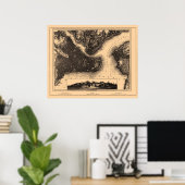 1890年頃のコンスタンティオープル・イスタンブールの地図 – 1907 ポスター (ホームオフィス)