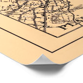 1890年頃のパリ・フランスの地図 – 1907年 ポスター (角)