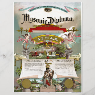 1890年頃のマソニックディプロマ