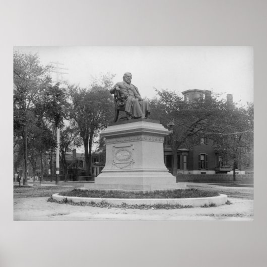 1890年頃のメインロングフェロー記念碑 ポスター (正面)