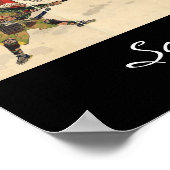 1890年頃の雪の中での侍の戦い ポスター (角)