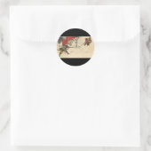 1890年頃の雪の中での侍の戦い ラウンドシール (バッグ)