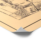 1890年頃ドイツ・ベルリンの地図 – 1907年 ポスター (角)