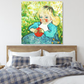 1890年、オレンジの子。ビンセント・ヴァン・ゴッホ キャンバスプリント (インサイチュ (寝室))