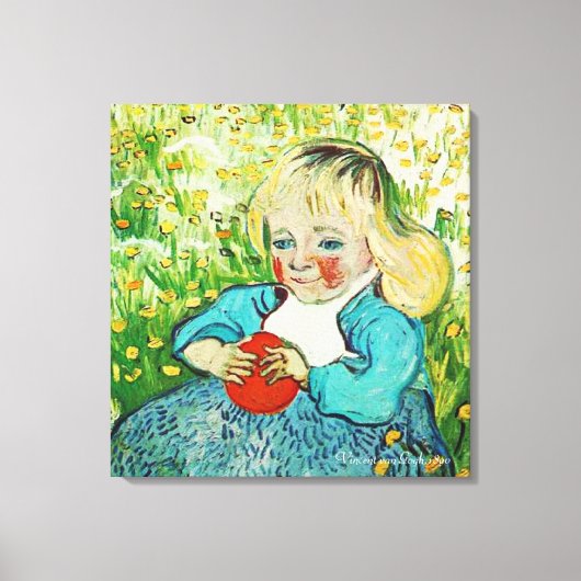 1890年、オレンジの子。ビンセント・ヴァン・ゴッホ キャンバスプリント (正面)