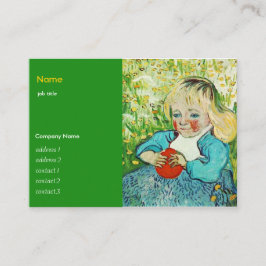 1890年、オレンジの子。ビンセント・ヴァン・ゴッホ 名刺