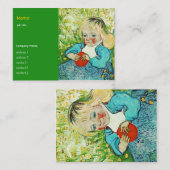 1890年、オレンジの子。ビンセント・ヴァン・ゴッホ 名刺 (正面/裏面)