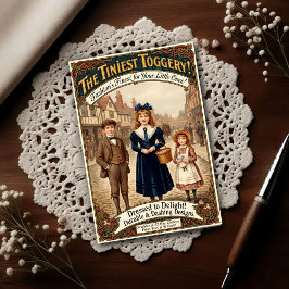 1890年 ビンテージスタイルの子供服の広告 ポストカード