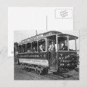 1890年、ワシントンD.C.の路面電車 ポストカード (正面/裏面)