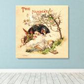 1890年 ヴィンテージ ワンダーランド カバー「ナーサリー アリス」 キャンバスプリント (インサイチュ (ウッドフロア))