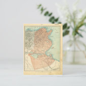 1890年、国フランスの地図チュニジア ポストカード (スタンド正面)
